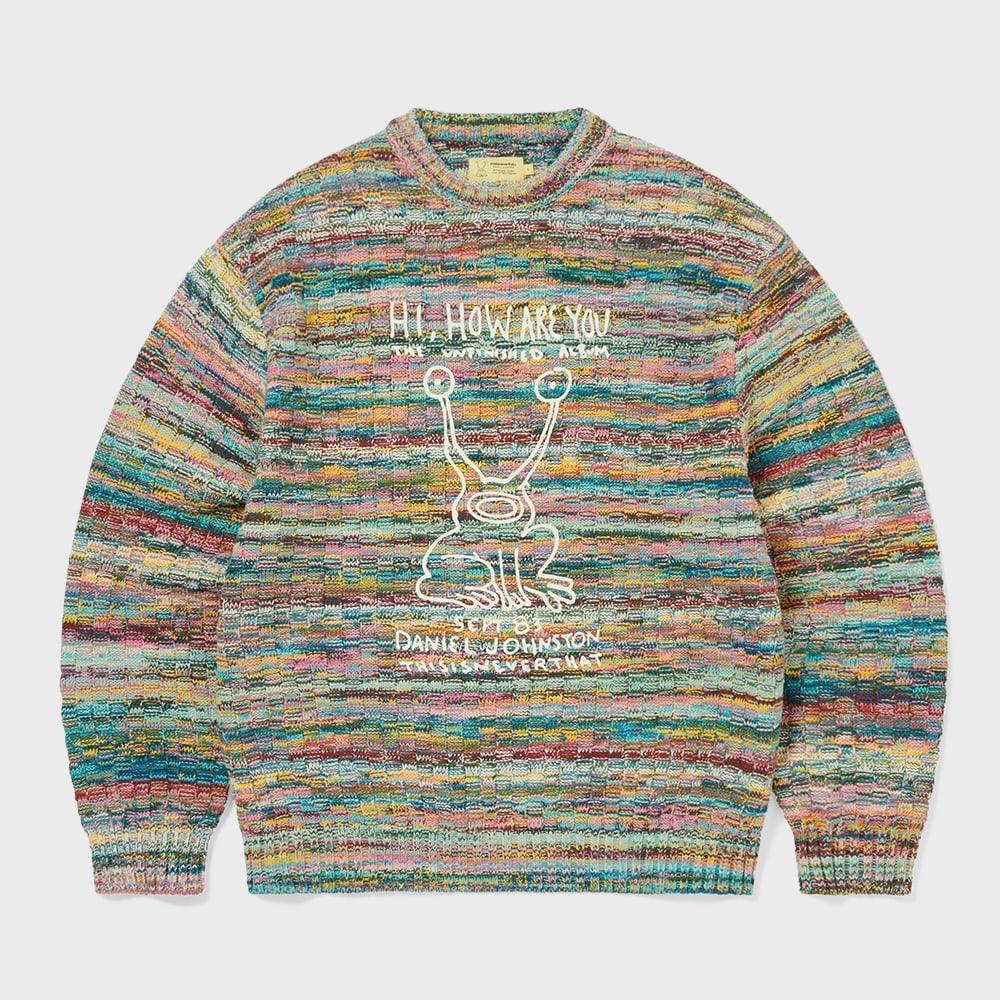 ThIs Is Never That Tnt Daniel Johnston Frog Knit Sweater Pink M