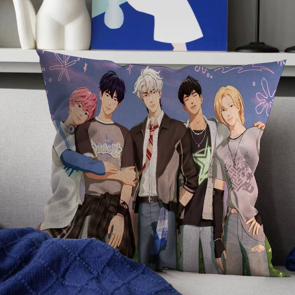 KPOP PLAVE Mode Kissenbezug Auto Wurfkissenbezug für Sofa Auto Weihnachtsgeschenk xcm xcm