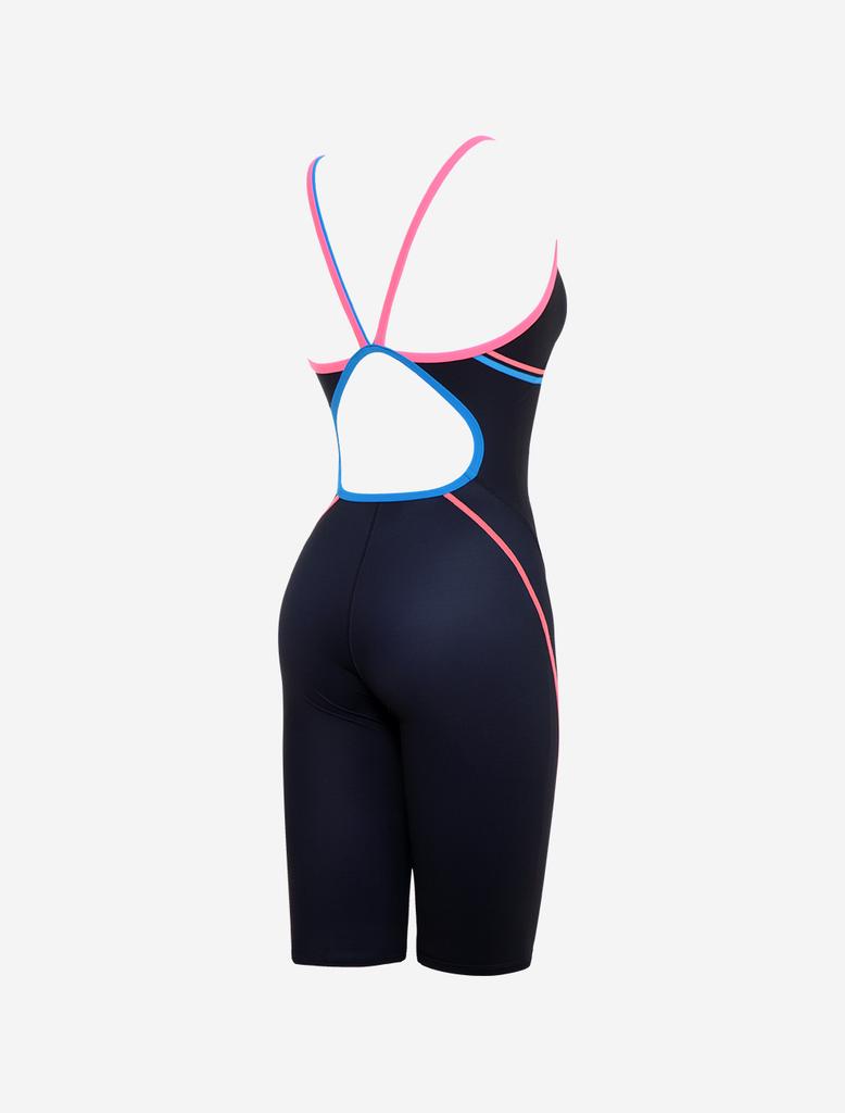 Toneidoseupocheu East 5-Part Half-Body Flying Back Coral Swimsuit