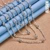 925 Sterling Silver Multi Chain Bead Necklace Fashionable Wedding Jewelry