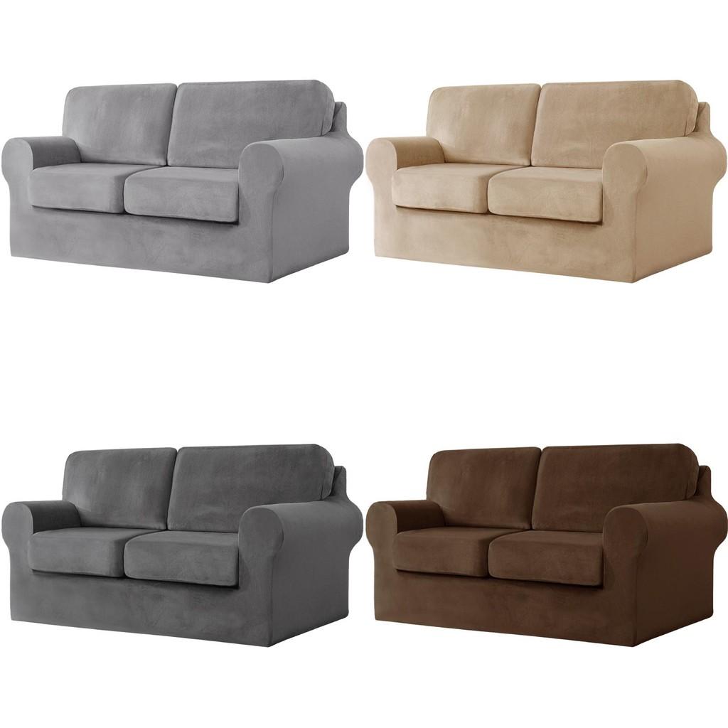 Elastic Polyester Sofa Cover For One Two Three Seat Sofas With Antiwrinkle And Easy Clean Functionality