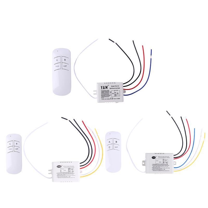 Lamp Remote Control Switch Receiver Wireless Switch ON/OFF Wall Remote ...