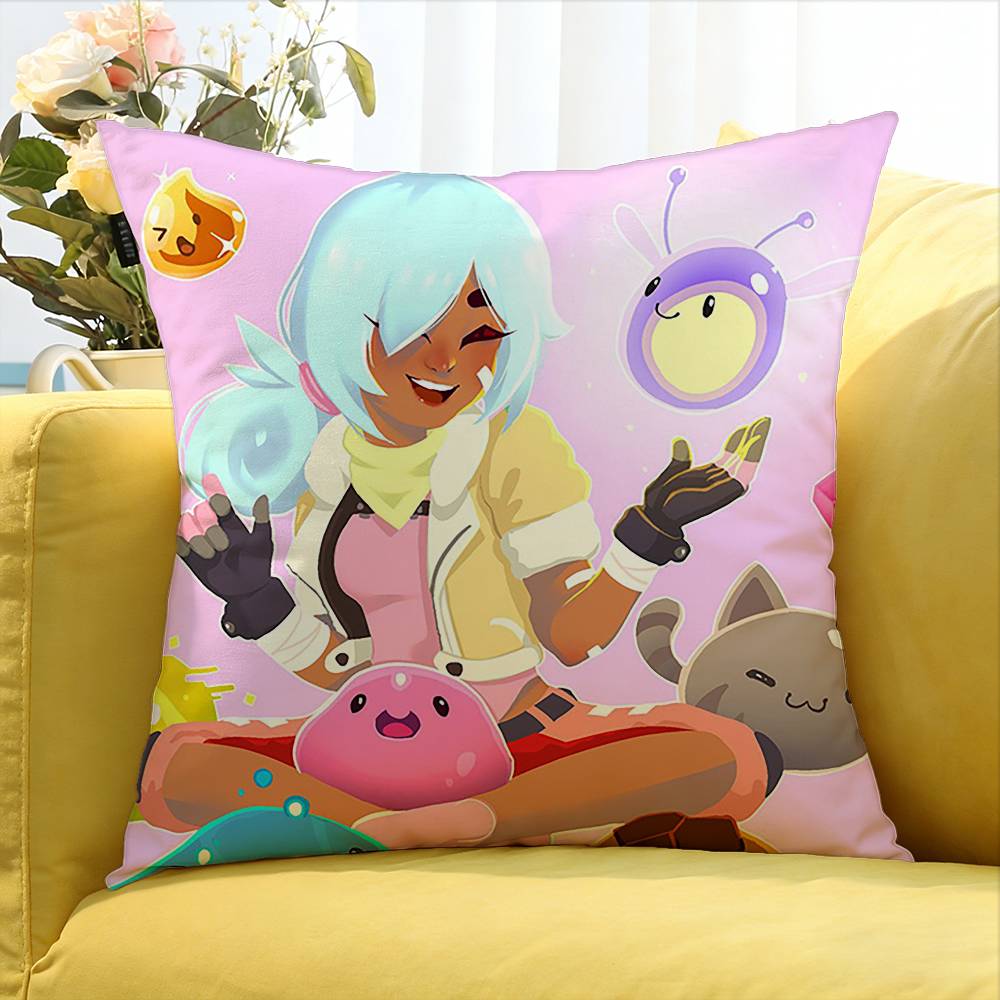 cute Naughty Slime Rancher Various Sizes Square Pillow Case For Car Home Bedchamber Decor