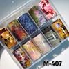 10er-Pack Schwarz-Weiß-Spitzen-Nagelaufkleber - Französisches Sexy Gitterdesign