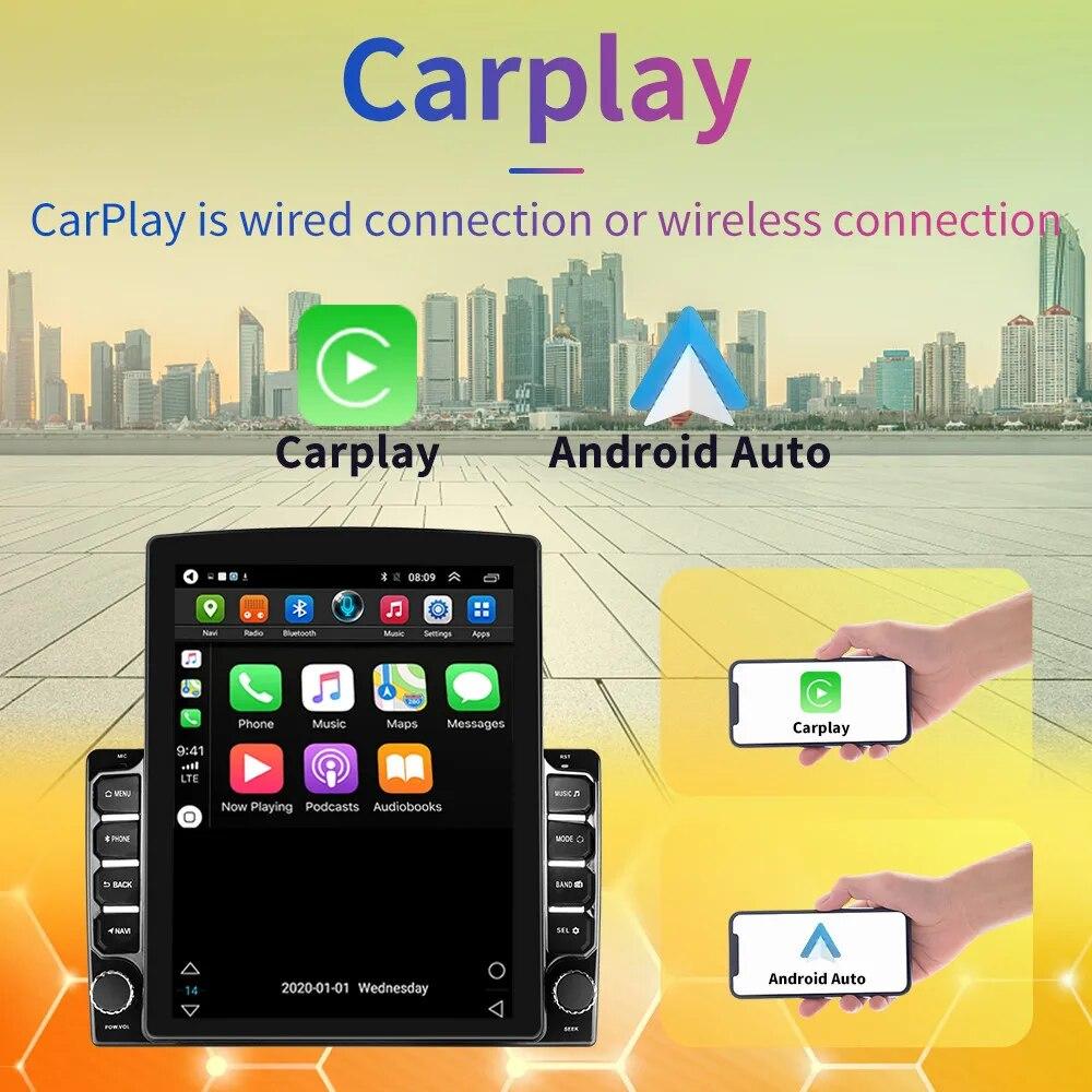 

Android Carplay Автомобильный радиоприемник GPS Мультимедийный видеоплеер для Tesla Type 2DIN Универсальный 9,7-дюймовый автомобильный аудиостерео 2 Din