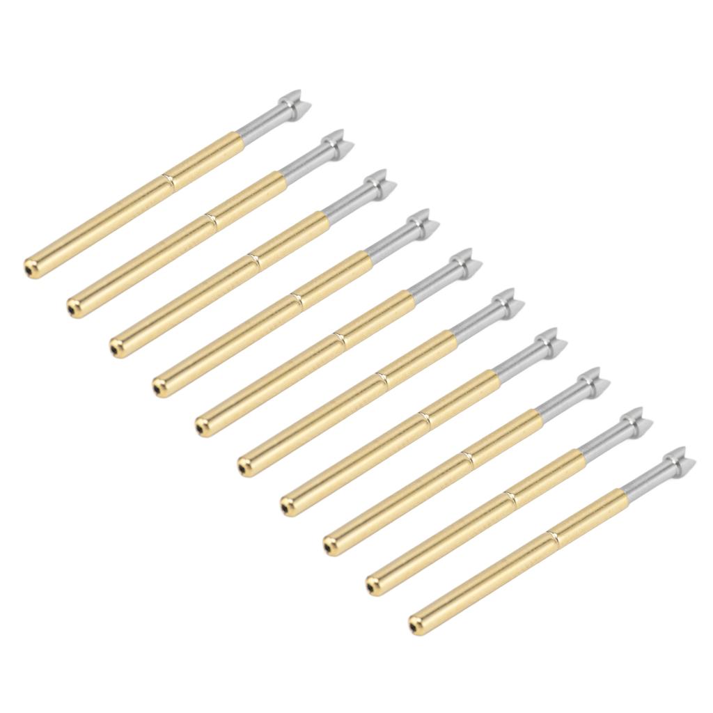 100pcs Pogo Pin Q Head Type 4 Claws Brass Stainless Steel Material Easy Replaceable 5A Rated Current PCB Testing Pins
