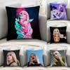 A-Ava M-Max Pop Singer Pillow Case Sofa Decorative Home Double-sided Print Plush Square Throw Pillow Covers Cushion Decor Cover