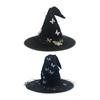 Klobouk čarodějnice s motýlem Nastavitelný design Lehký Pohodlný na nošení Párty Cylindr Halloweenský kostýmní doplněk