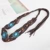Metal Women Braided Belt Hand Woven Colourful Women's Belt Fashion Ethnic Bead Waistband  Skirt