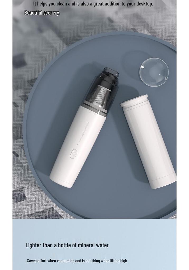 Portable Wireless Handheld Car & Home Vacuum Cleaner - USB Rechargeable, High Power, Compact Design