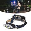 Headlamp Rechargeable Super Bright IPX4 Waterproof 8 LED Head Lamp Headlight Flashlight