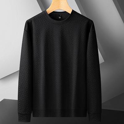 Men's Large Size Warm Round Neck Sweater Soft High Quality Fabric Loose Casual Sports Long-sleeved Sweater T Shirt Sweater