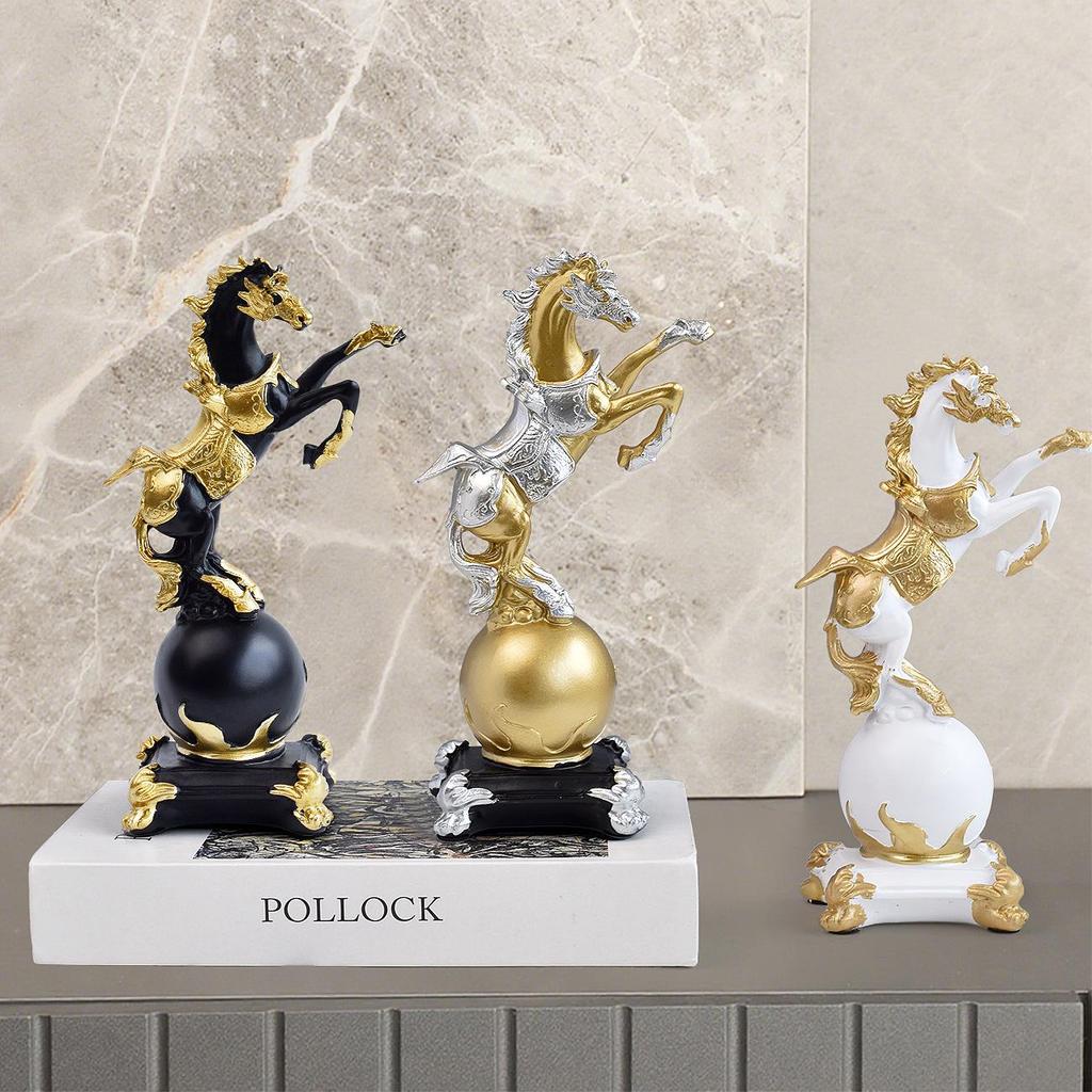 Year of the Horse Little Pony Statue: Home Décor Ornament for Living Room and Wine Cabinet