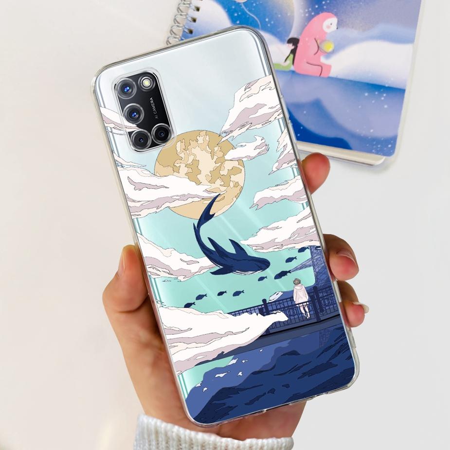 For Oppo A52 A72 A92 Case Cute Fashion Painted Cover Clear Silicone Phone Cases For Oppo A72 A 52 92 OppoA52 OppoA72 Soft Fundas