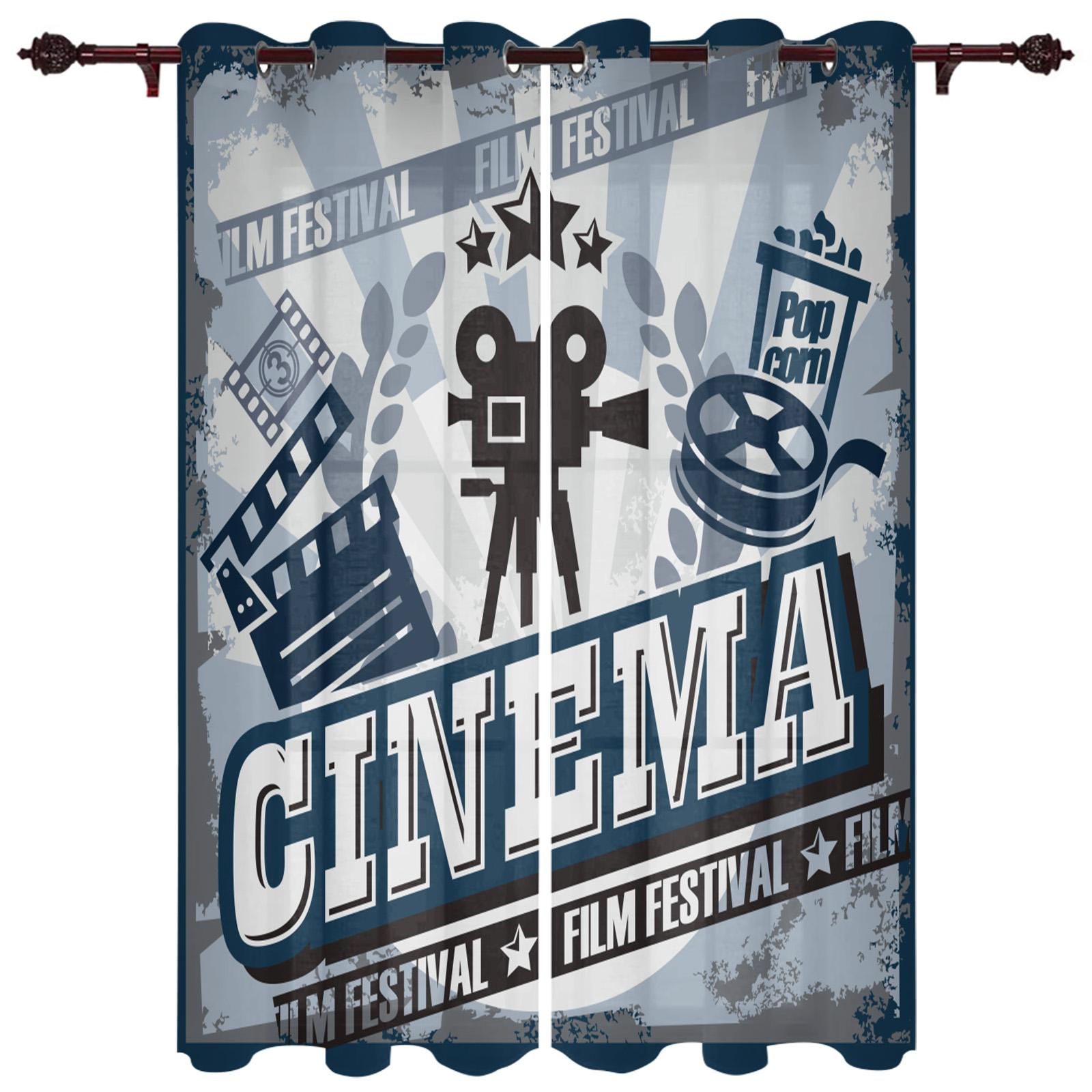 

Попкорн, очки для кино, оконные шторы, домашний декор, шторы для спальни, кухонные дверные шторы, шторы для гостиной 135W x 60H(cm)