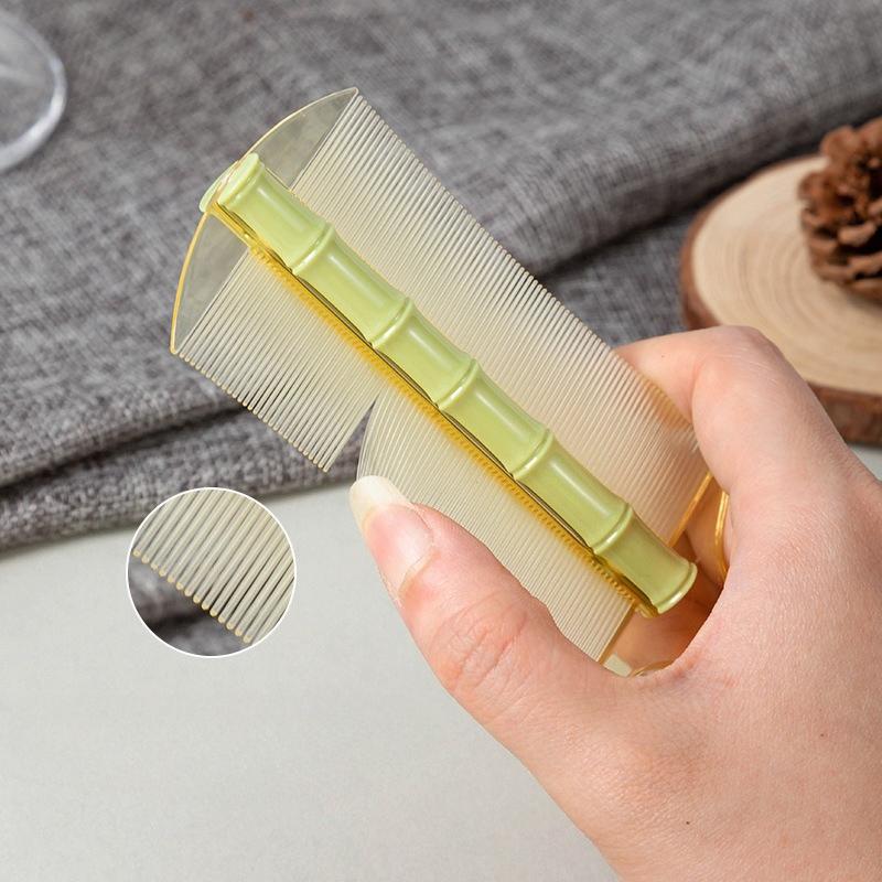 Super-dense Toothed Comb with Handle, Double-sided Thickened Plastic Comb, Large Plastic Lice Comb with Handle.