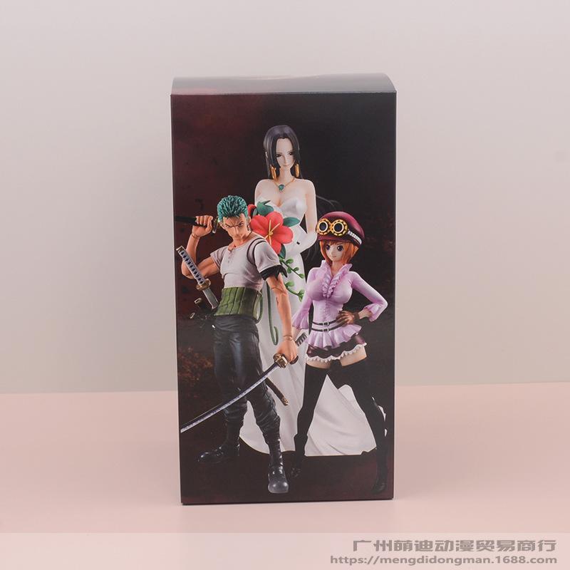 One Piece Sailing King Beauty Wedding Dress Female Emperor Boya Hancook Handmade Model Animation Decorations Doll Boxed