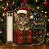 Money Clip for Christmas Tree Cash Gift Holder Ornament, Cute Dog Clear Acrylic Gift, Xmas Hanging Decoration Holiday Party Supplies Favors