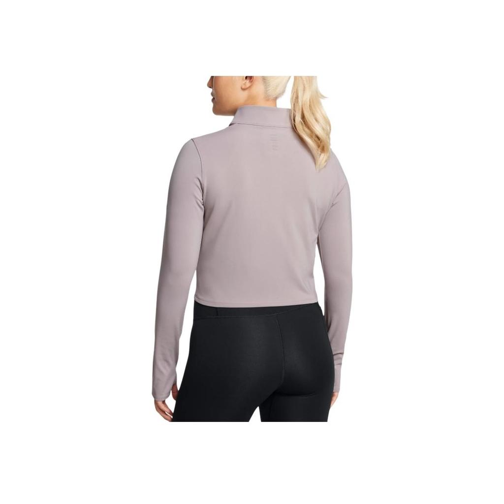 Under Armour Launch Elite Reißverschluss Bequem Weich Pullover Langarm Normales T-Shirt Damen Oberteile Grau 1386338-015