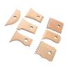 7Pcs Handmade Use Wooden Pottery Tool 7-piece Set Durable Trimming Tool Smooth Multi-shape Clay Tool Art Creation
