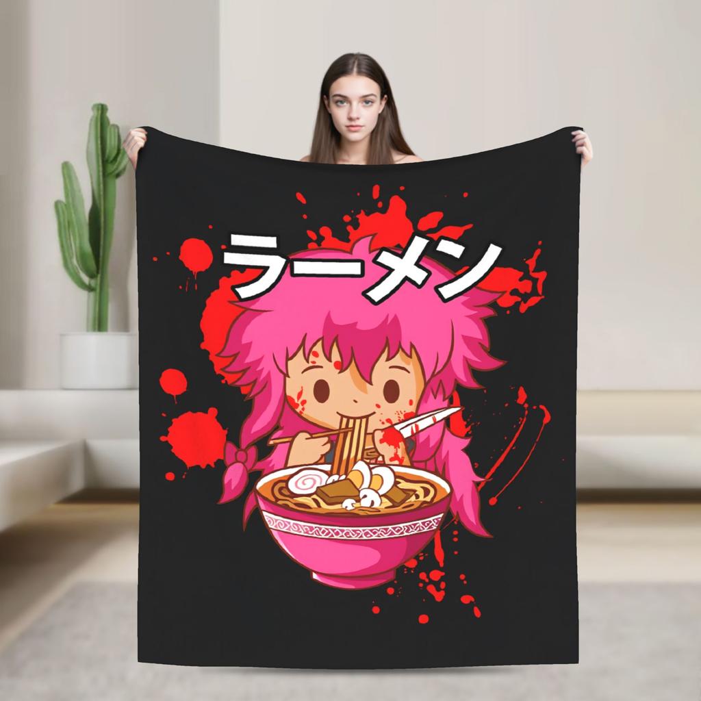 Mirai Nikki Gasai Yuno Super Soft Blankets Plush Throw Blanket Street Trend Couch Chair Flannel Bedspread Sofa Bed Cover
