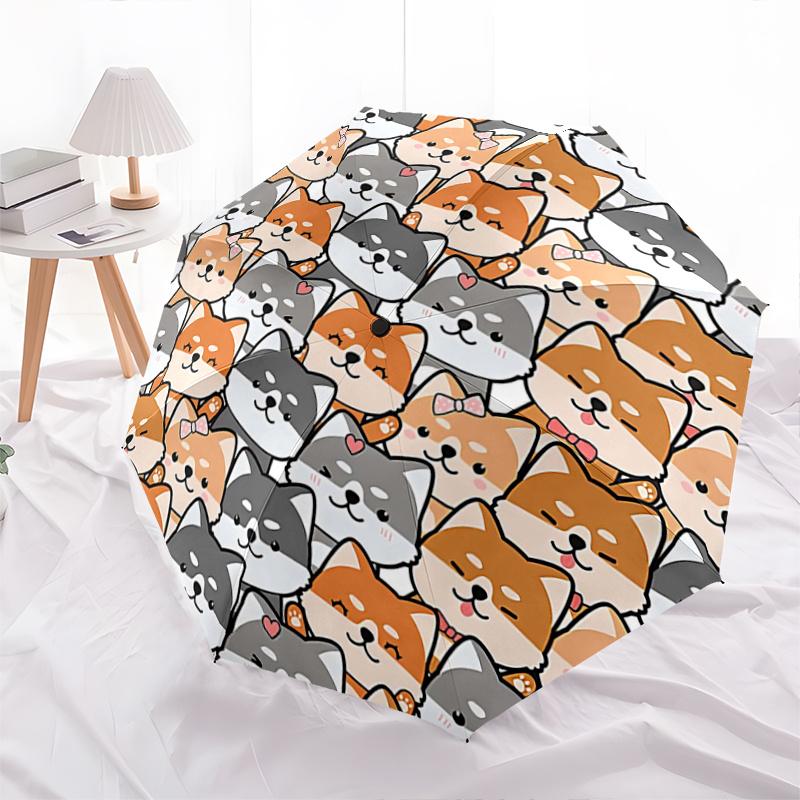 1pc Cute Cartoon Dogs Automatic Opening and Closing Folding - A Good Choice for Gifts, Fashionable and Convenient Umbrella With Cute Cartoon Character