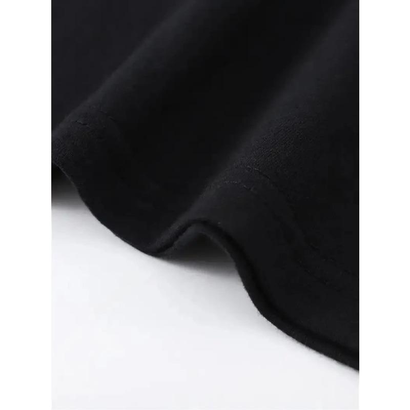 Ausgefallenes Grafik-Herren-T-Shirt mit Totenkopf-Tattoo-Design und deutschem Text, Streetwear-Stil für Freizeitkleidung im Frühling und Herbst, Übergröße