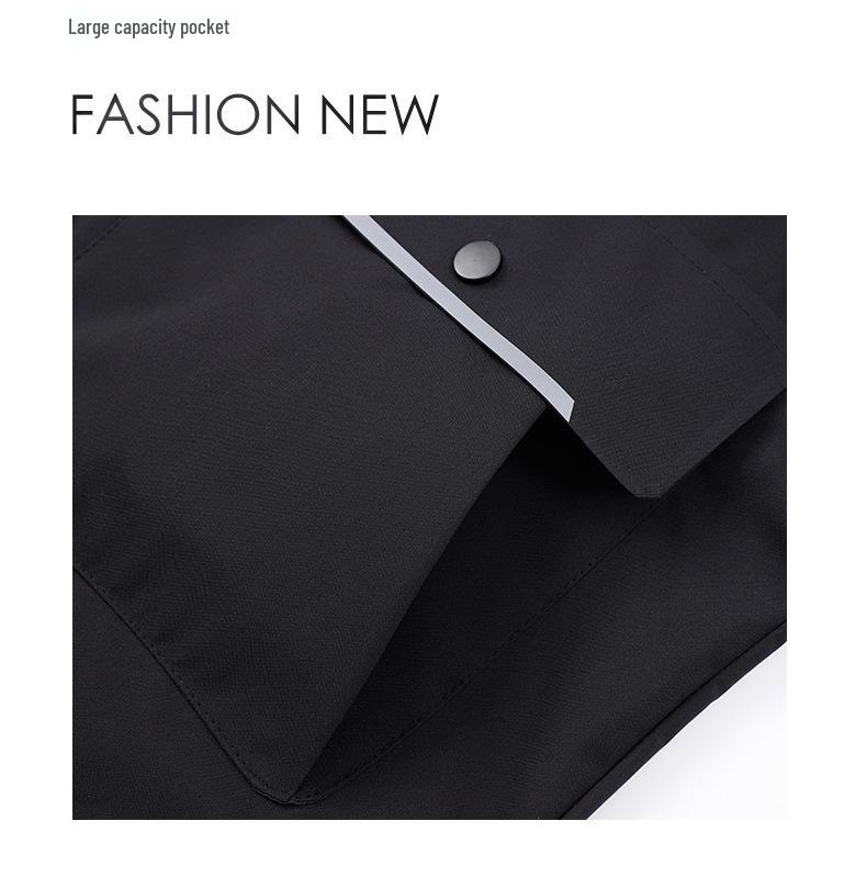 Unisex Windproof Plus-Size Jacket - Spring & Autumn Color Block Workwear for Outdoor Hiking