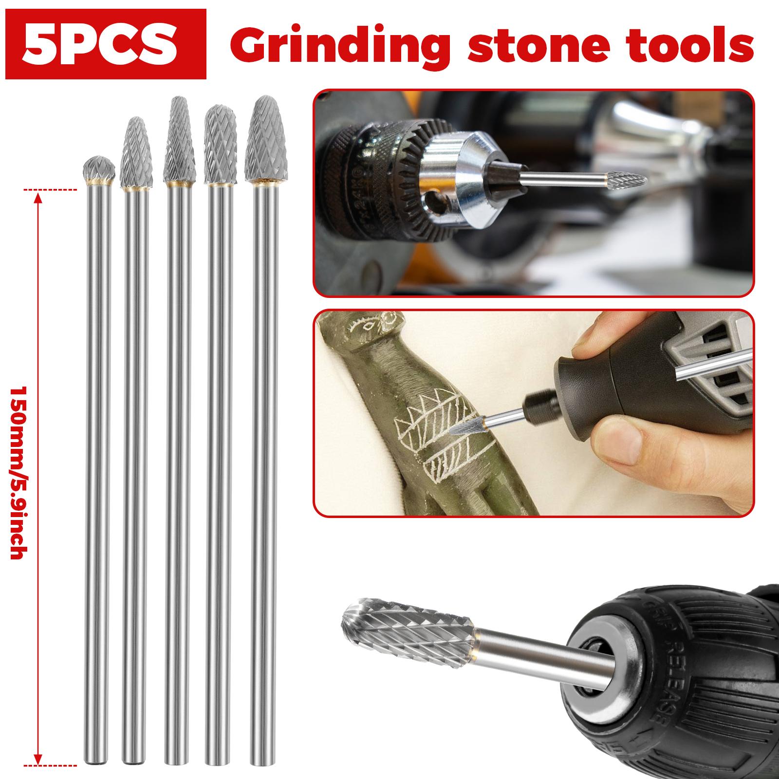 

Набор из 5 штук длинных твердосплавных боров, общая длина 150 мм, насадка для борфрезы, вращающаяся рашпиль для резки, шлифовки, доводки металла, литья