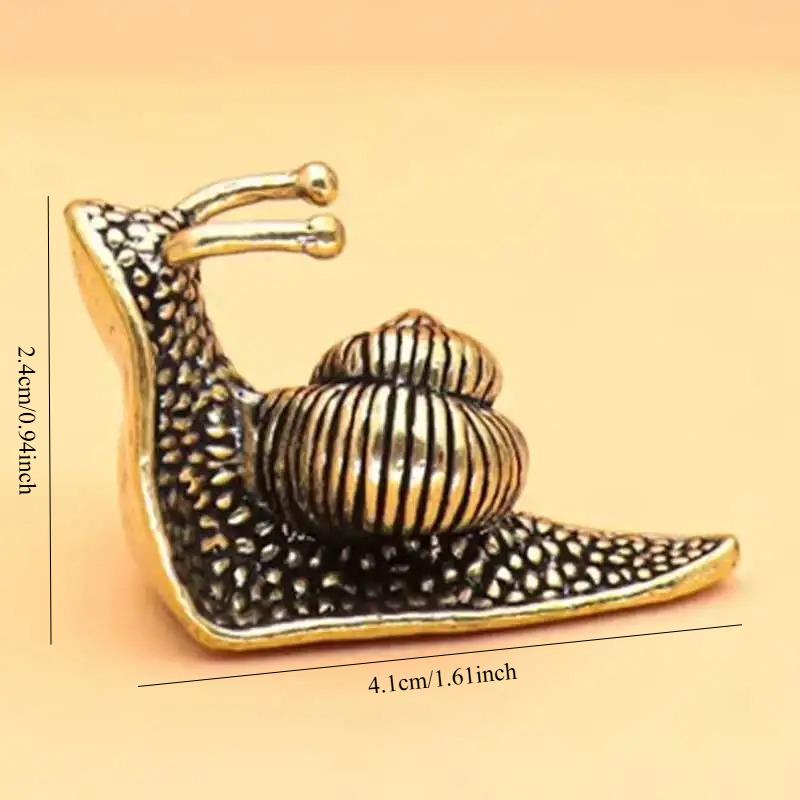 1PC Vintage Pure Copper Pet Tea Snail , Mini Snail Figurine, Tea Pet Tea Ceremony Collection Decoration, Desktop Plaything