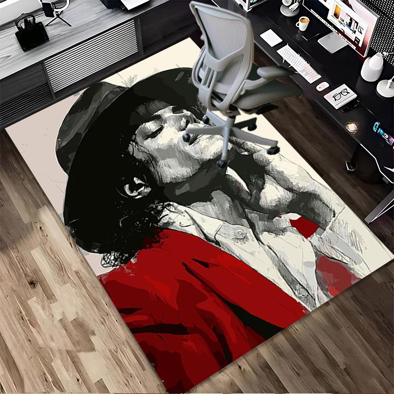 Michael Jackson Living Room Nonslip Area Rug Soft Carpet For Bedroom Gameoom Playroom Sofa Office Home Decor Doormat