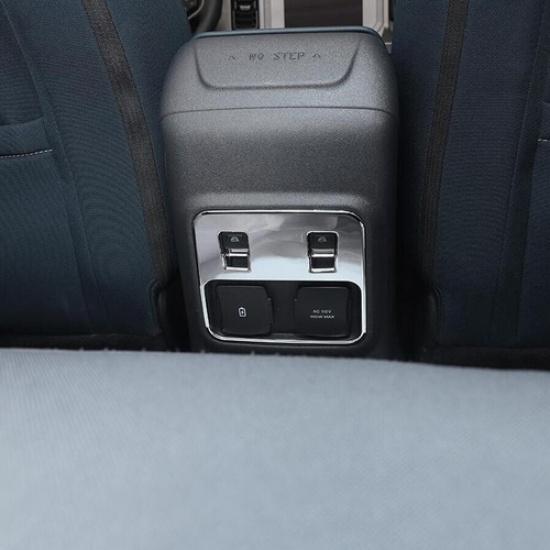 For -2024 Ford Bronco ABS Chrome Rear Window Lift Control Switch Cover Trim