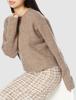 Mira Owen Short Knit Design Ribbed Knit Pullover 09WNT214018 BEG 1 Women's