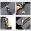 Men's Casual Single-shoulder Bag, Horizontal Contrasting Color Genuine Leather Men's Crossbody Bag