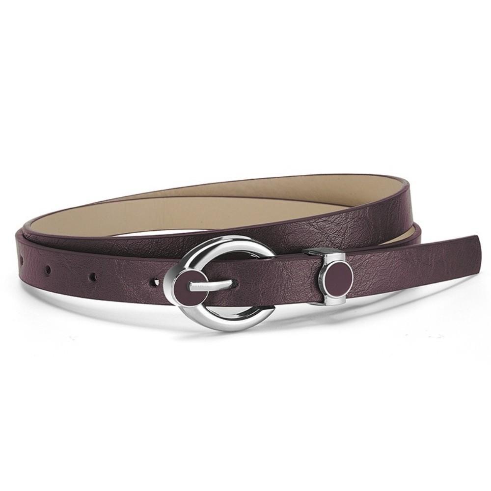 Harajuku Thin Waist Belt Alloy Pin Buckle Punk Waistband Fashion PU Leather Belt  For Women