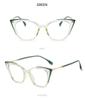 Women's Cat-Eye Prescription Glasses with Spring Hinge, Anti-Blue Light Slimming Design for Larger Faces.