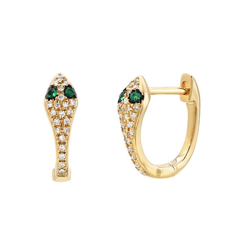 

Korean Fashion Micro-Inlaid Zircon Snake Ear Cuff Earrings for Women