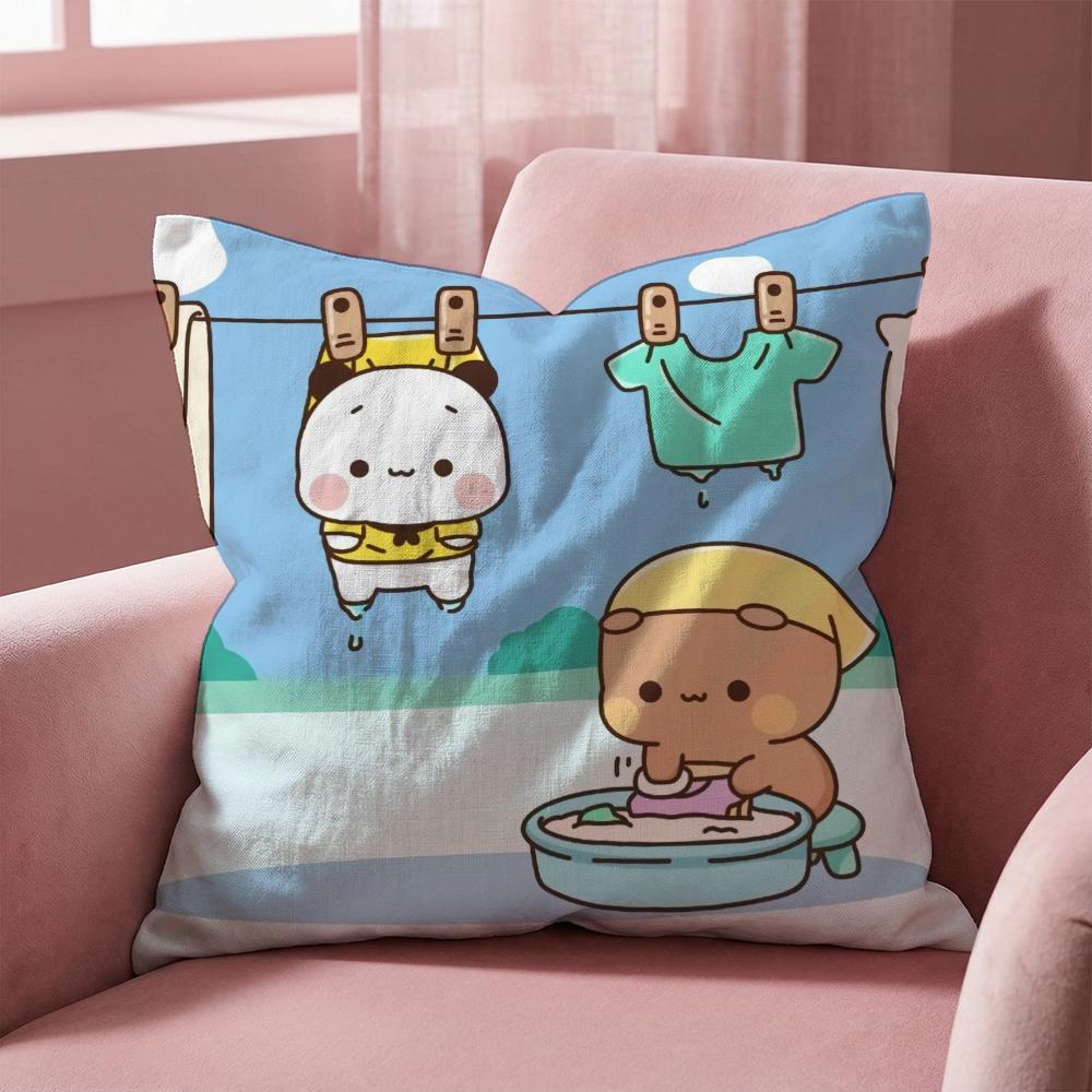 Cute B-BUBU DUDUS Cushion Cover Multi-Scene Pillow Cover for Home & Car - Reversible, Soft & Durable for Daily Use