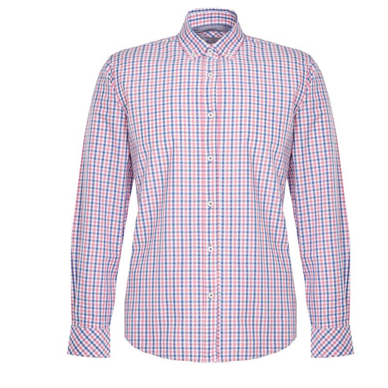 

Мужская рубашка в клетку с длинным рукавом красная