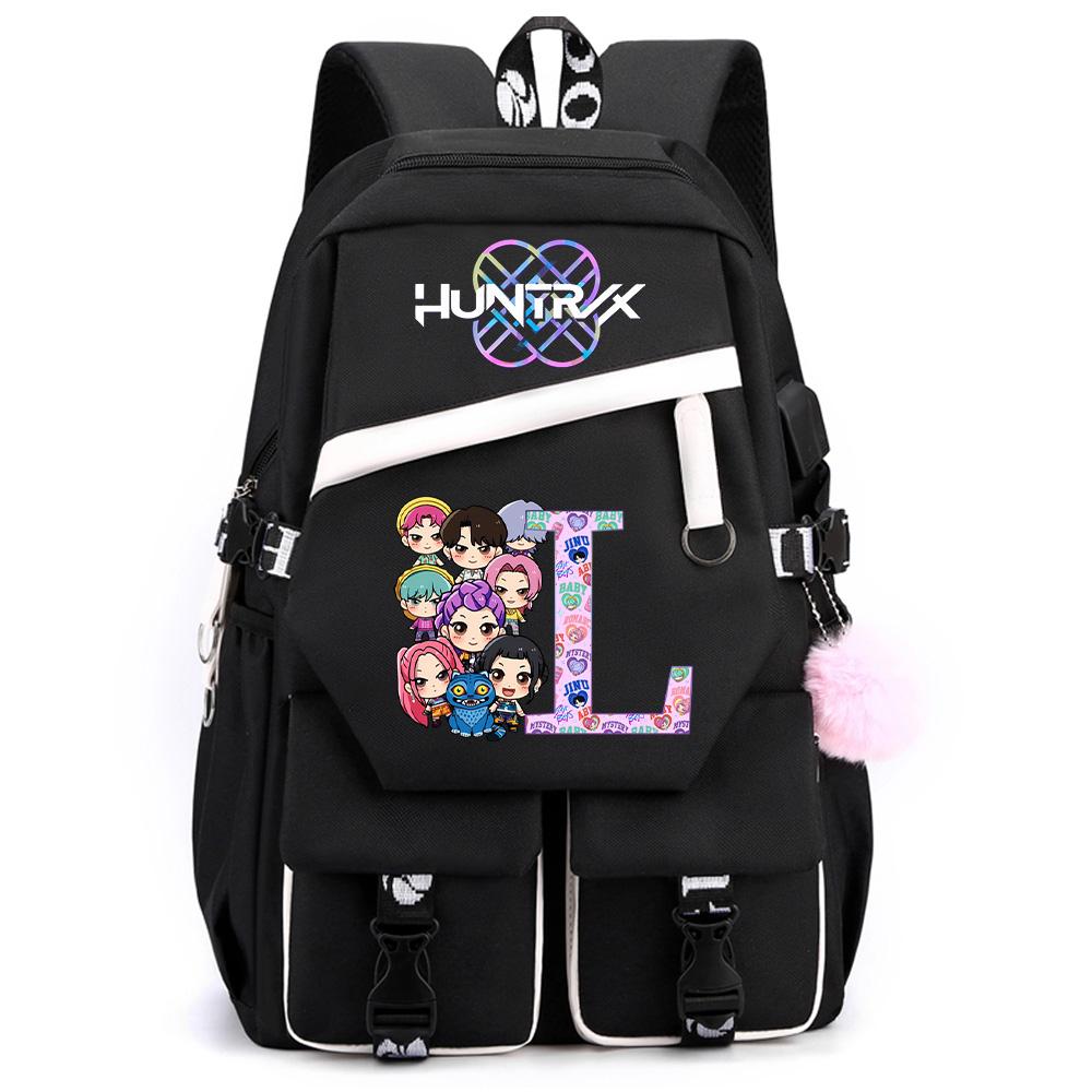 26 Liter Angielski K-pop Demon Hunters Nadrukowany Plecak o Dużej Pojemności dla Nastolatka Ucznia Dziewczyny Chłopca Torba Szkolna Torba na Książki Kobiety Wodoodporna Torba Podróżna