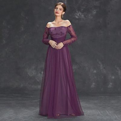 Backless Off-Shoulder Evening Dress 2024 - New European & American Style, Sexy & Elegant Summer Host Dress
