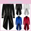 Long Steampunk Tailcoat Tuxedo Medieval Prince Victorian Gothic Coat  Halloween