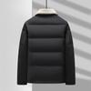 Men's Down Jacket Autumn and Winter New Style Removable Lamb Fur Collar Casual Warm Milk Silk Down Jacket for Men