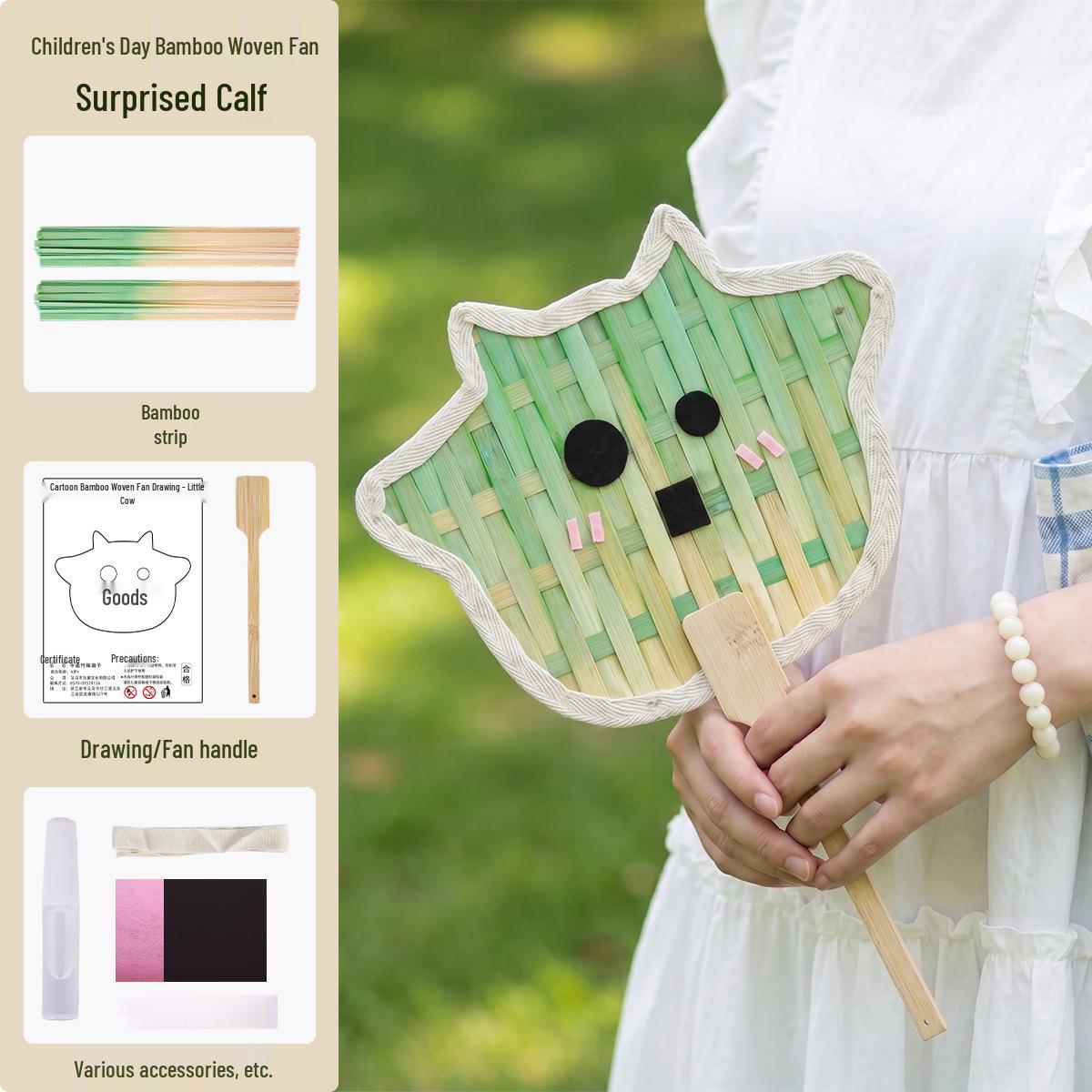 Children s Day DIY Bamboo Weaving Kit: Parent-Child Handmade Intangible Cultural Heritage Round Fan