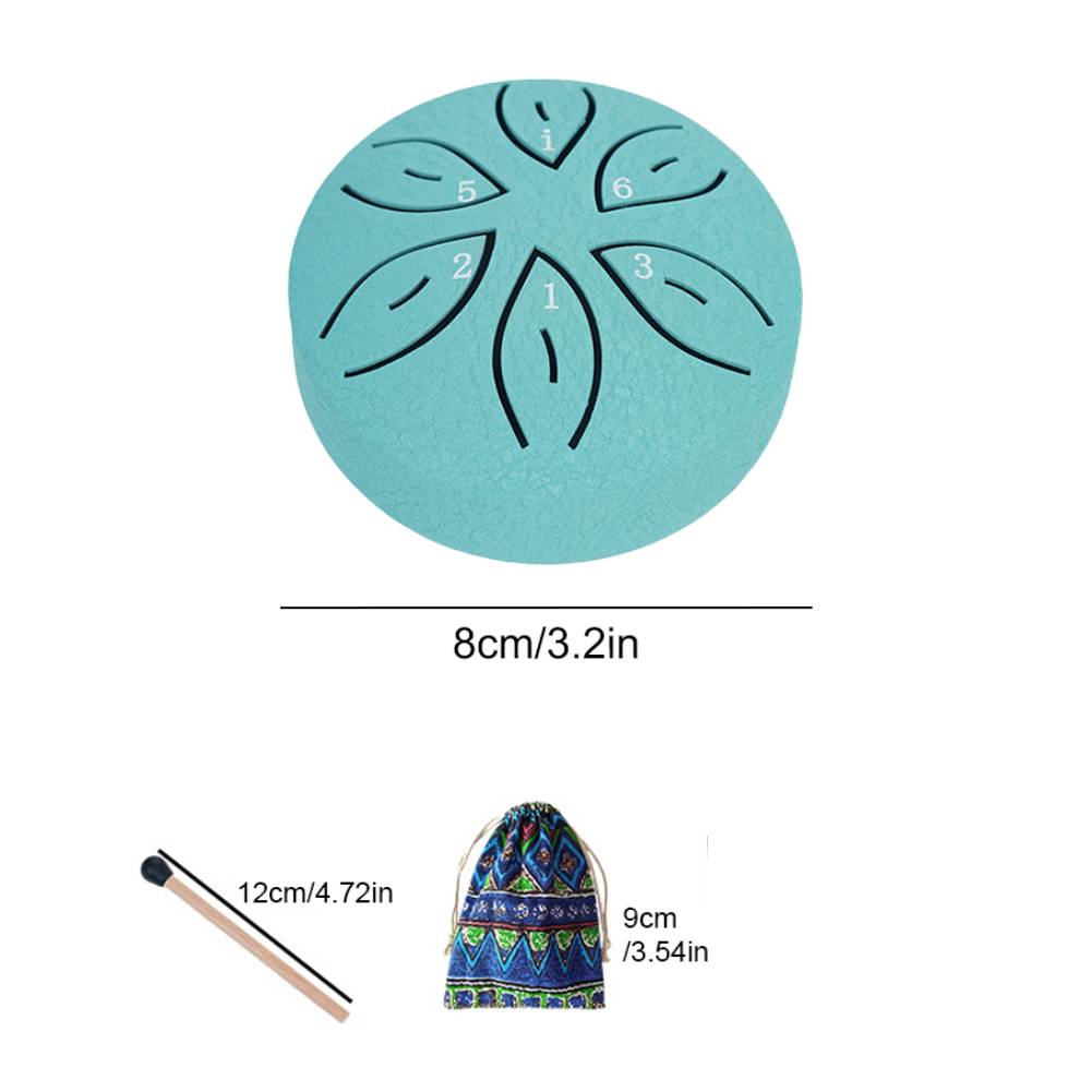 

3 дюйми 6 нот Дощовик для зовнішніх дощових інструментів Міні ручний барабан Відкритий дощовий барабан для медитації йоги Унікальний подарунок