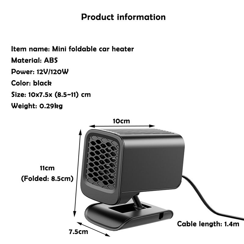 12V Car Defroster Demister Electric Heater Fan 120W Windscreen Defogging Defrosting Heating Essential For Winter Driving