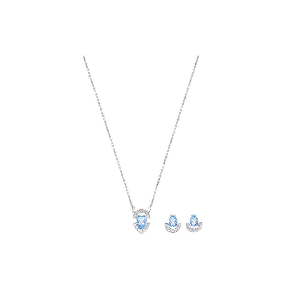 

Swarovski Gallery Series 3D Pear Cut Layered Necklace And Earring Set Women jewelry 5274883 Box (Random Color)