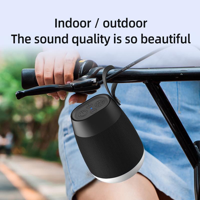Rockmia Audio EBS-702 Mini Portable RGB Speaker Bluetooth 5.0 Outdoor Wireless Music Box With Colorful LED Light Camping Ridding