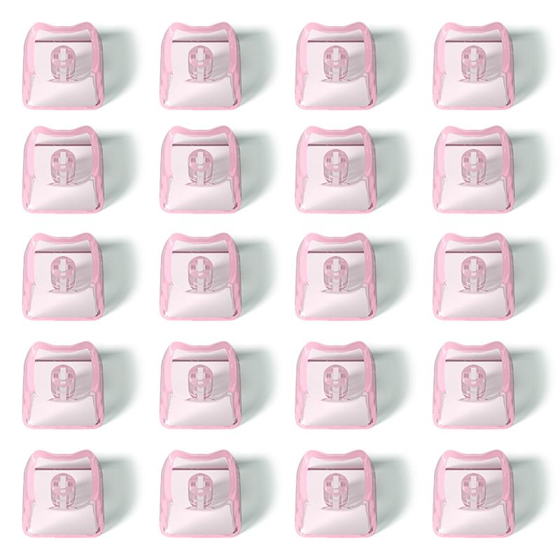 20Pcs Transparent Cute Cat Keycaps PBT 1U Blank MAO Profile for Custom Mechanical Keyboard Modification