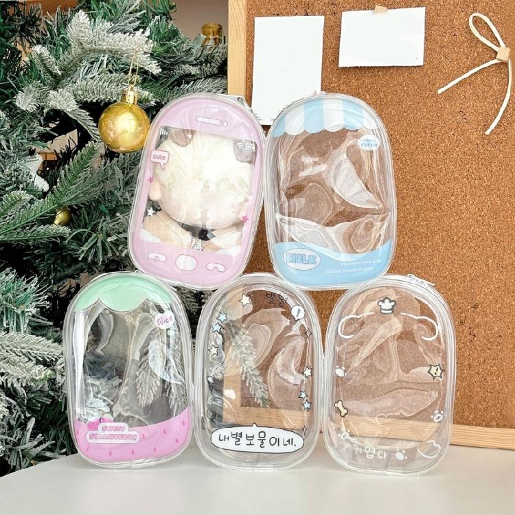 Leakproof Doll Display Pouch With Carabiner Clip Compact Figure Protector Case For Teens Cosplay Enthusiasts